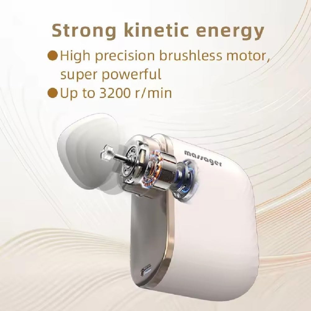 Mini Massage Gun Pocket Deep Tissue Quiet Rechargeable Travel Muscle Massager