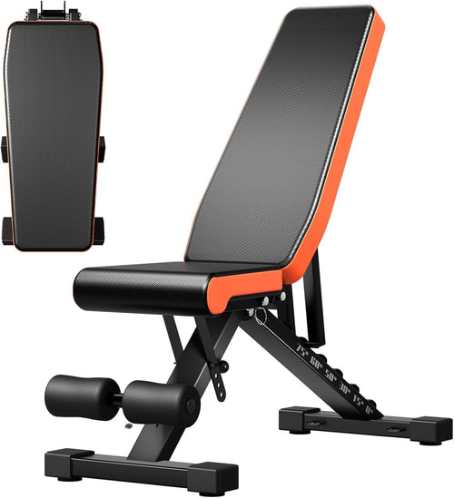 Foldable Adjustable Weight Bench Incline Decline 600lb Home Gym