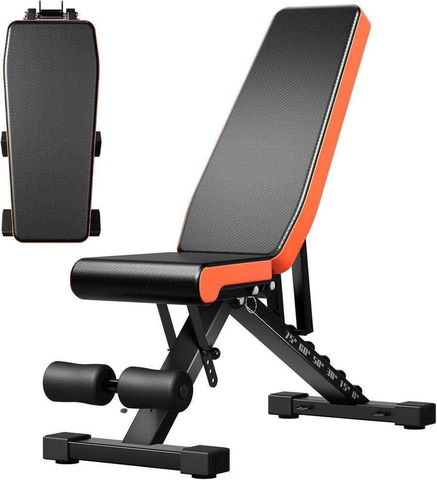 Foldable Adjustable Weight Bench Incline Decline 600lb Home Gym
