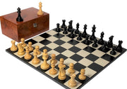 Luxury Winchester Chess Set 20" Board & Burl Box | Weighted Staunton Pieces