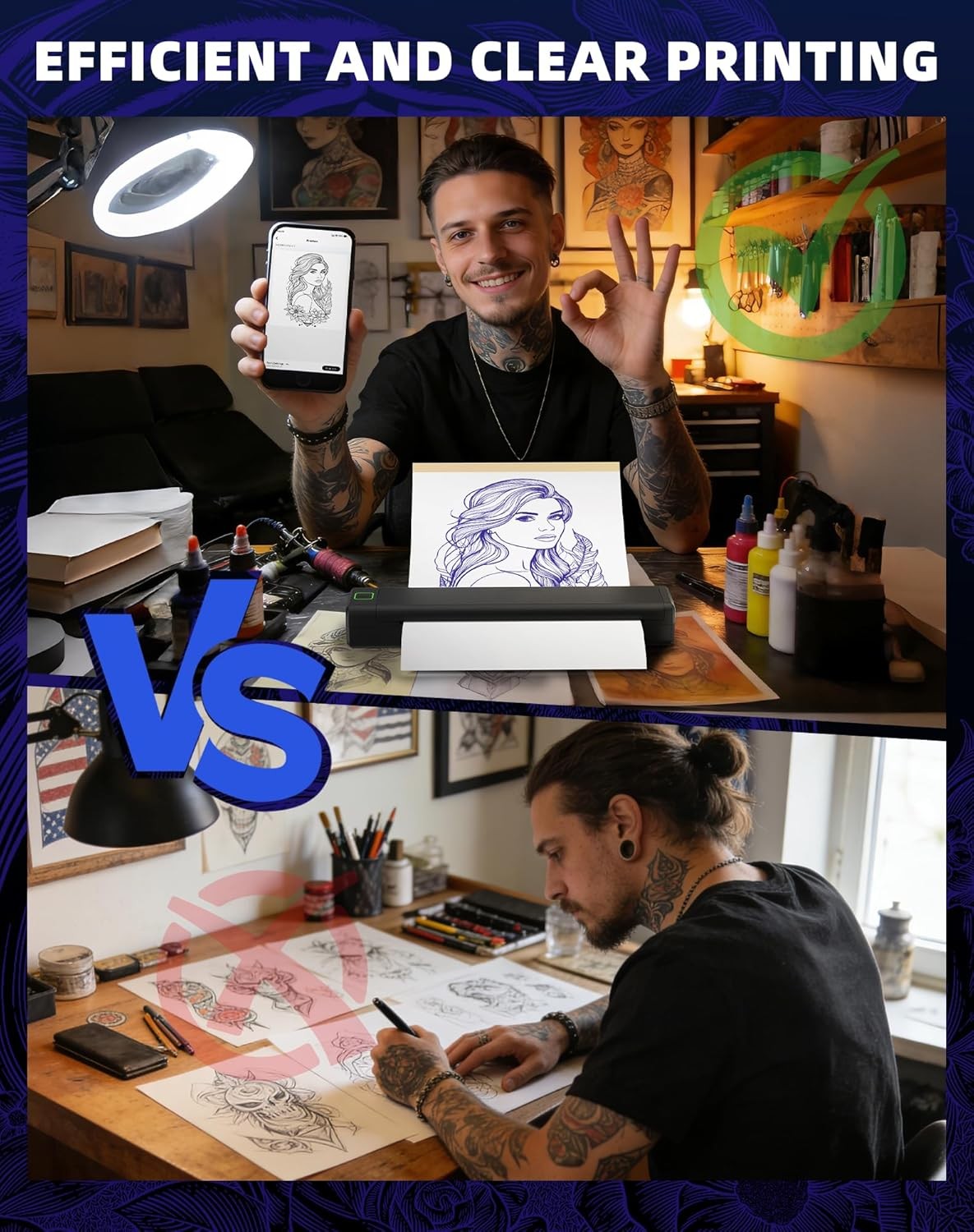 Portable Tattoo Stencil Printer Bluetooth Thermal