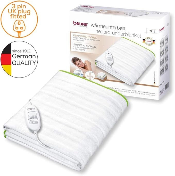 Electric Heated Underblanket Double Non Slip Washable Mattress Warmer
