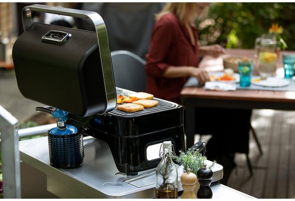 Portable Gas BBQ Grill Tabletop Outdoor Camping Picnic Caravan Compact High Heat