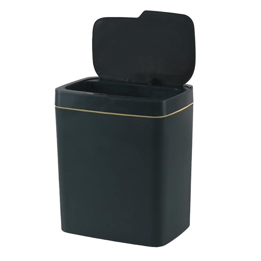 15L Green Motion Sensor Trash Bin – Slim Automatic Lid Can