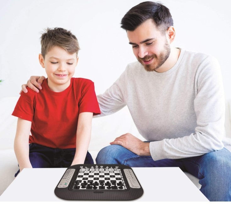 Electronic Chess Set with Touch Keyboard | 64 Levels | Light & Sound | Battery