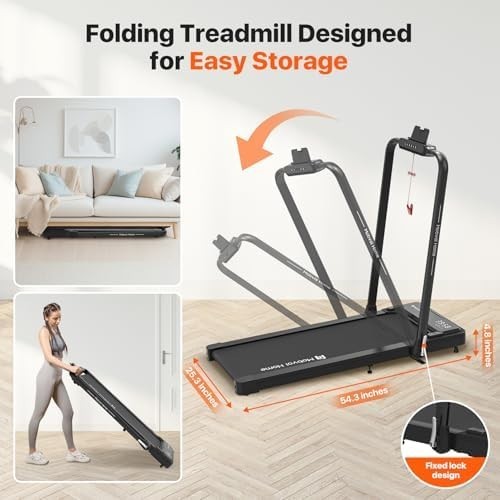 Foldable 3-in-1 Smart Treadmill Walking Pad Home Office 12KM/H 120KG