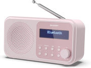 Portable DAB+/FM Digital Radio Bluetooth 5.0 Dual Alarm USB Pink