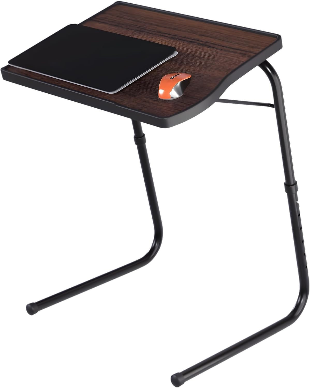 Adjustable Folding Bedside Table Laptop Desk Portable Overbed Tray Walnut