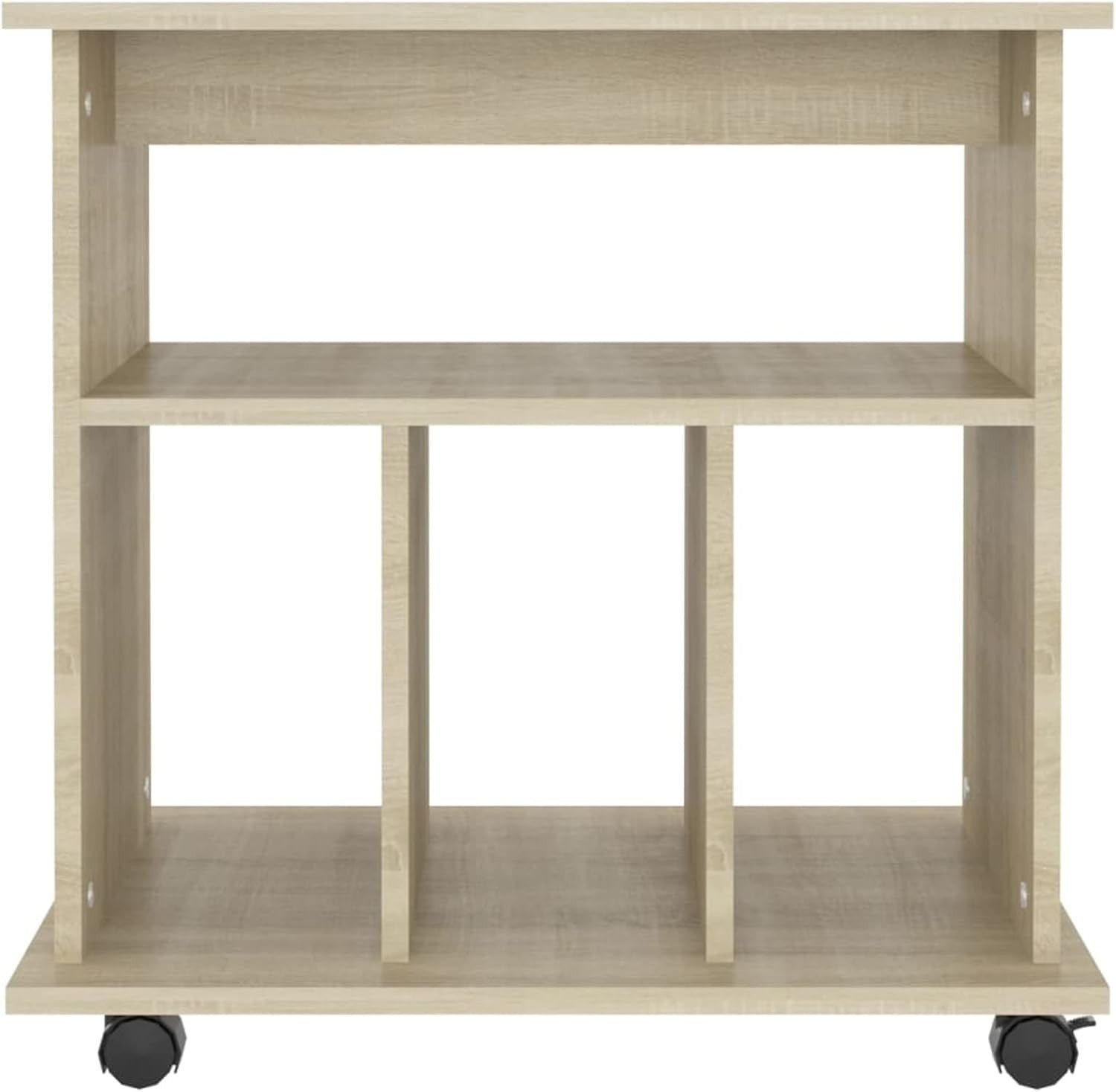 Sonoma Oak Rolling File Cabinet Wooden Under Desk Storage Unit