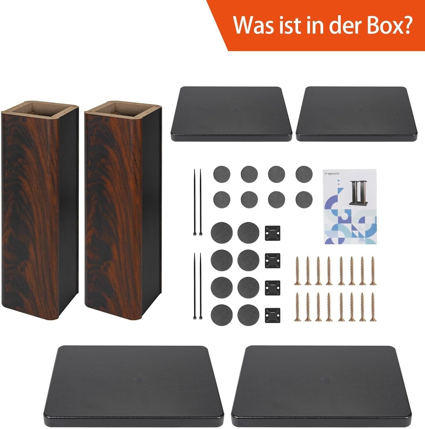 40cm Wood Speaker Stands HiFi Floor MDF Heavy Duty Pair Sand Fill