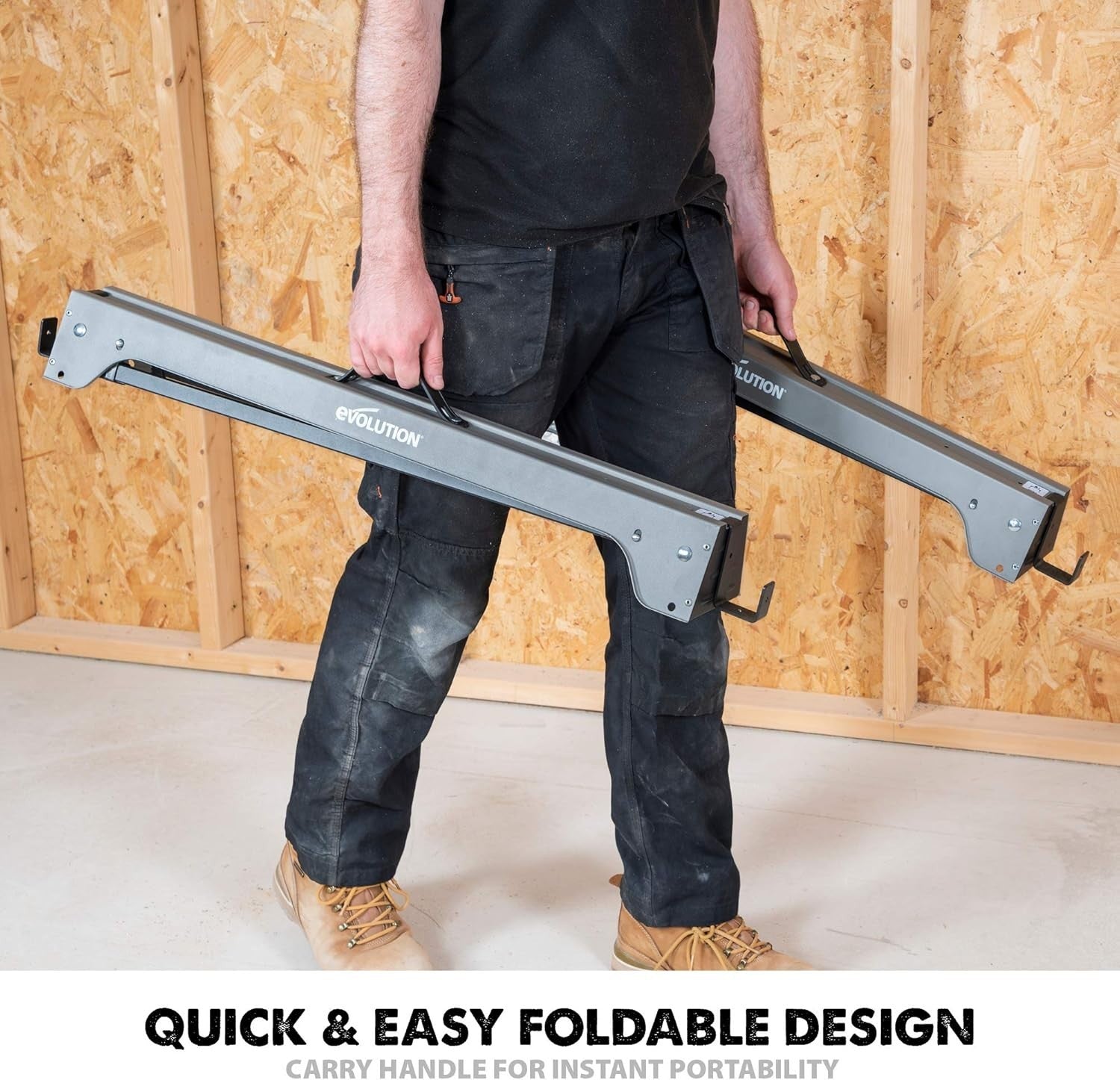 Folding Saw Horses Twin Pack 500kg Support Portable Heavy Duty Work Stands