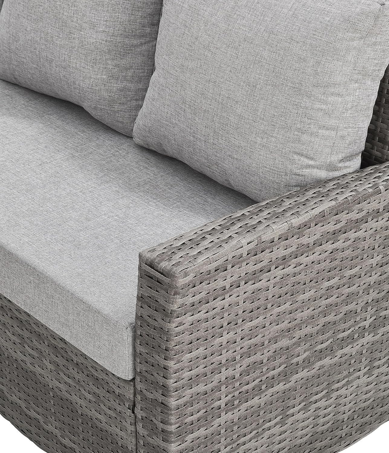 Outdoor 9-Seater Rattan Corner Sofa Set | Weatherproof Cushioned Garden Lounge