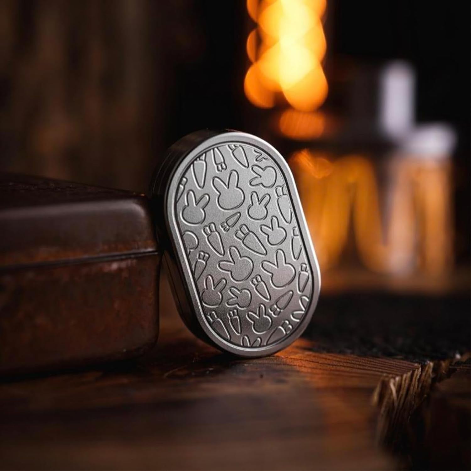 Silver Metal Rabbit Fidget Slider EDC Stress Relief Clicker