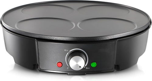 Electric Crepe Maker 1200W Nonstick Griddle Pan | Adjustable Temp | Multi-Use