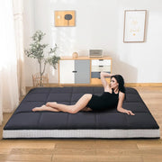 10cm Thick Floor Futon Mattress Double Roll Up Bed Tatami Guest Mat