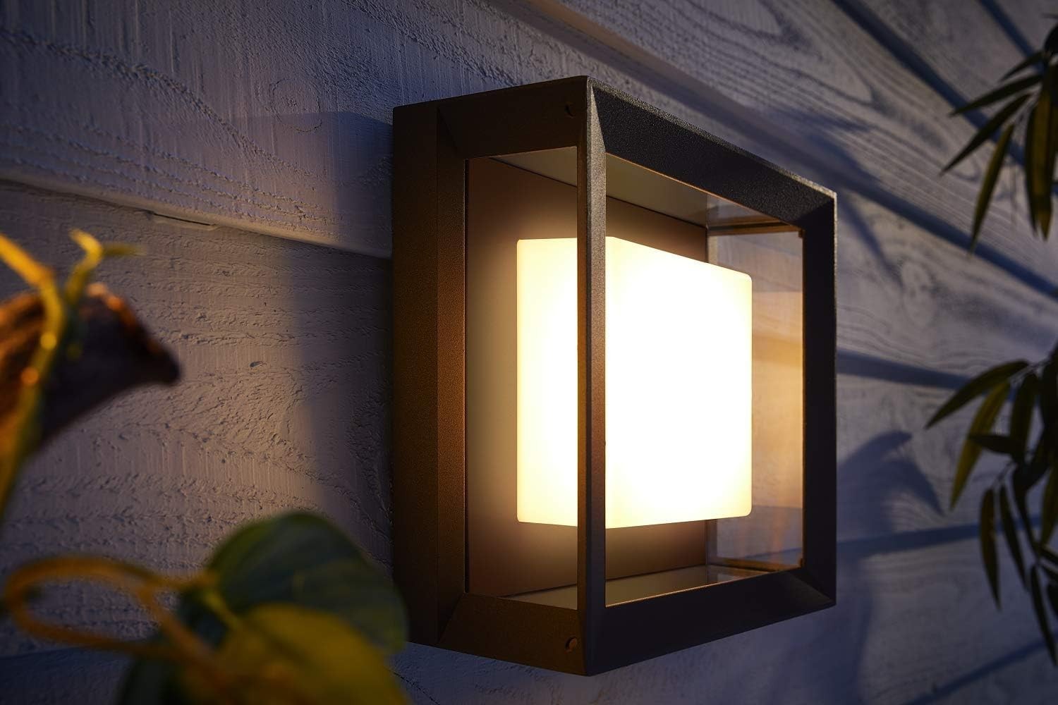 Smart Outdoor LED Wall Light RGB Square – Alexa Garden & Porch Lamp