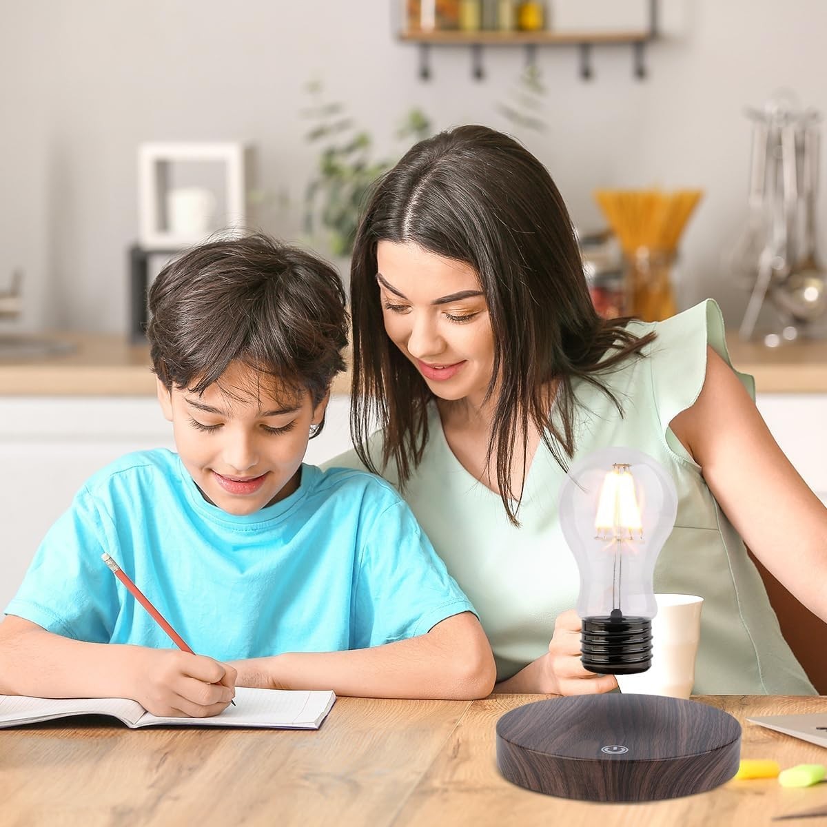 Levitating LED Bulb Lamp, Magnetic Floating Touch Desk Light 10cm