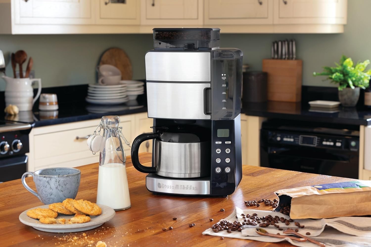 Grind & Brew Coffee Maker 10 Cup 1.25L Thermal Carafe 3 Grind Levels