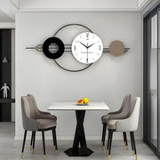 80cm Large Modern Wall Clock Silent Quartz Black White Living Room Decor
