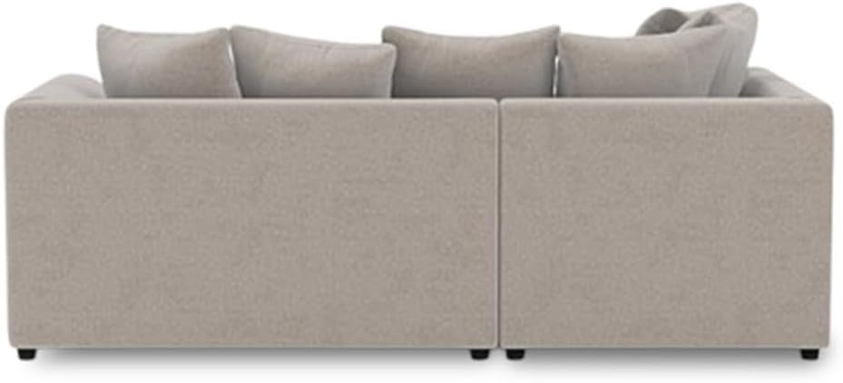 Left Hand Cream Corner Sofa 4 Seater – Modular L Shape Couch with Cushions