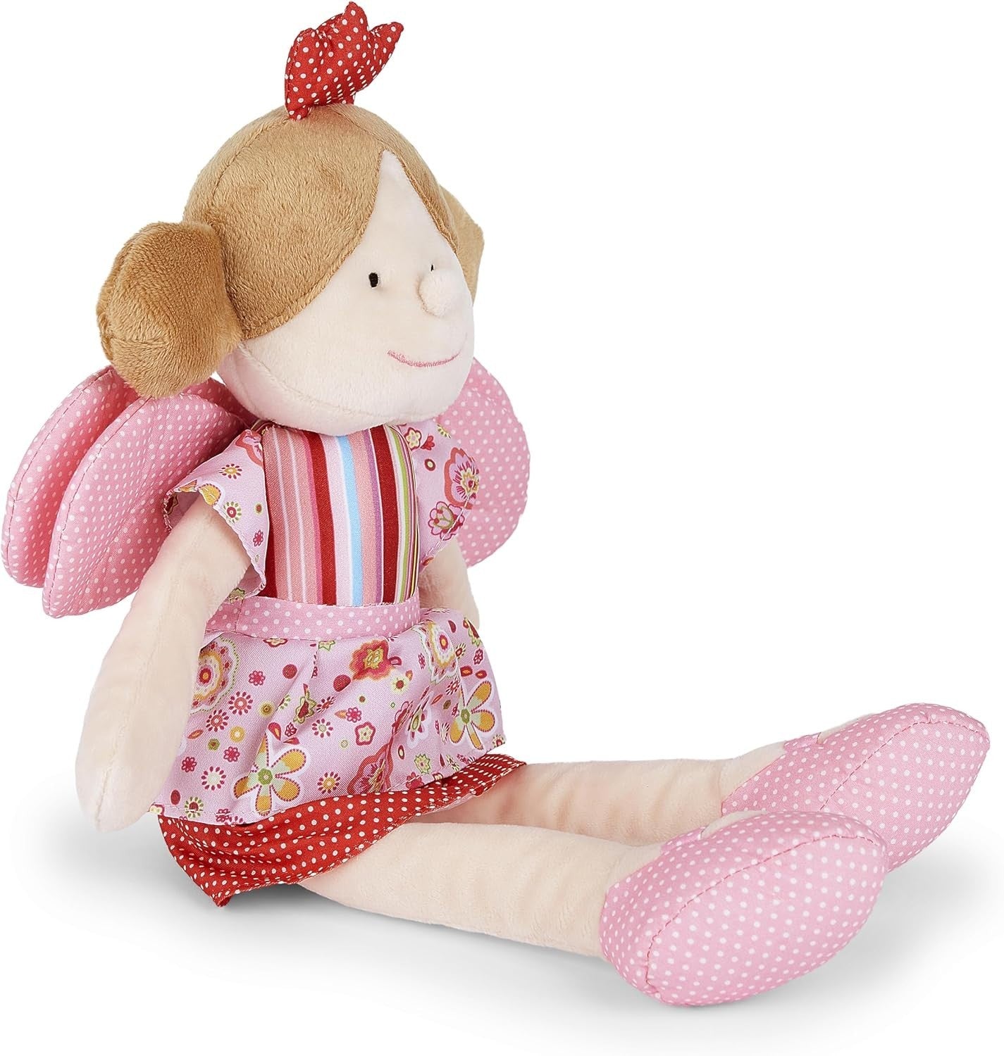 Pink Fairy Princess Soft Doll Plush Toy Wings Crown Baby Gift Girls