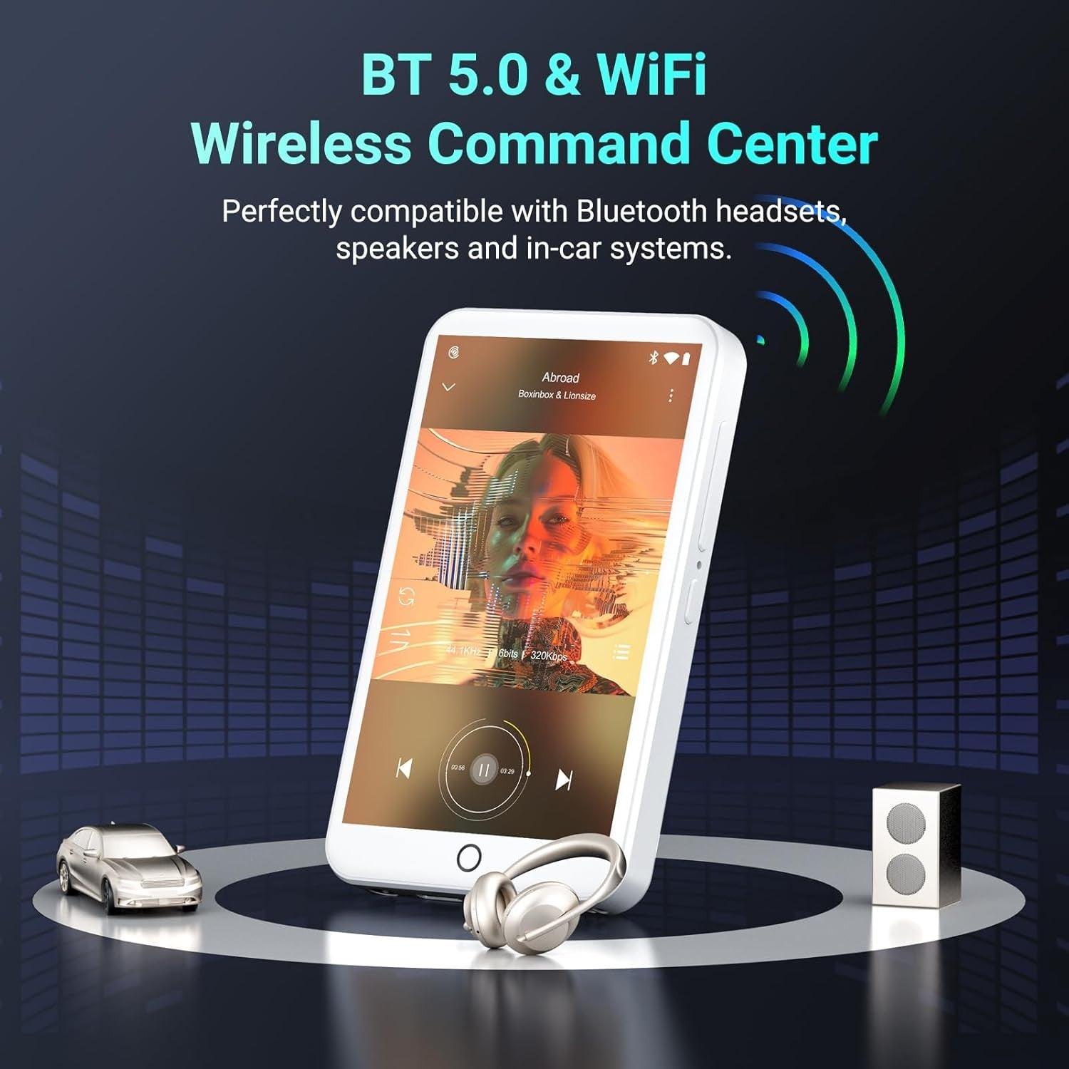 96GB MP3 MP4 Player Android 13 4" Touchscreen Bluetooth WiFi