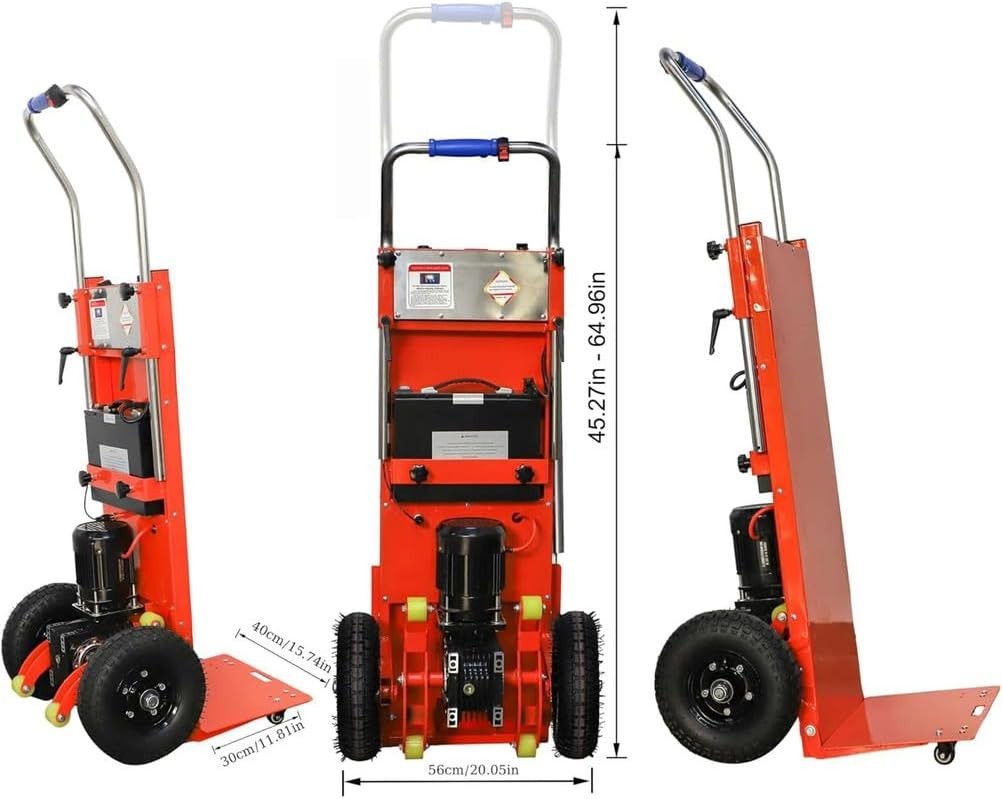 Electric Stair Climber Truck 400kg Load w/ Removable Battery & Brushless Motor