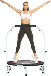 100cm Mini Fitness Trampoline Foldable Quiet Rebounder 175KG Indoor