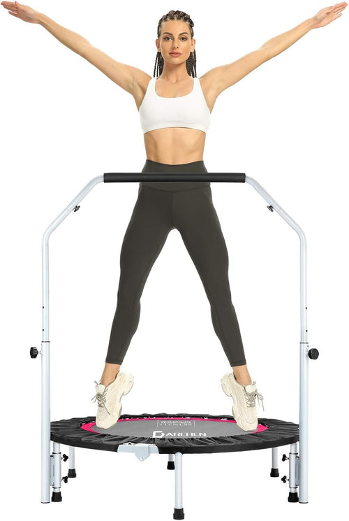 100cm Mini Fitness Trampoline Foldable Quiet Rebounder 175KG Indoor