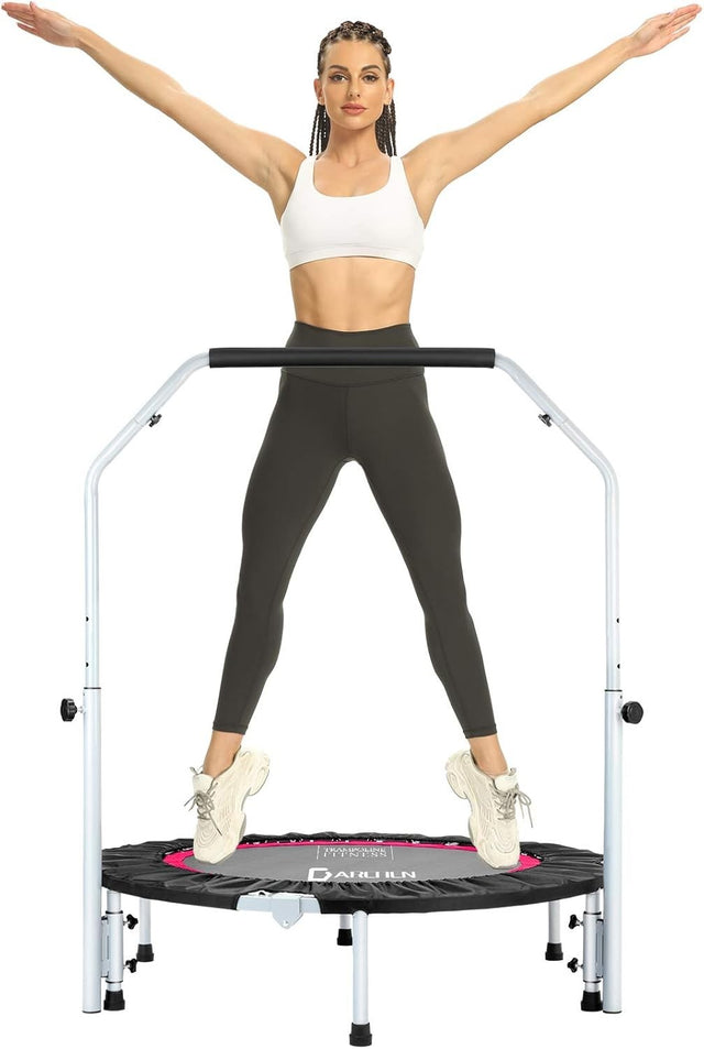 100cm Mini Fitness Trampoline Foldable Quiet Rebounder 175KG Indoor