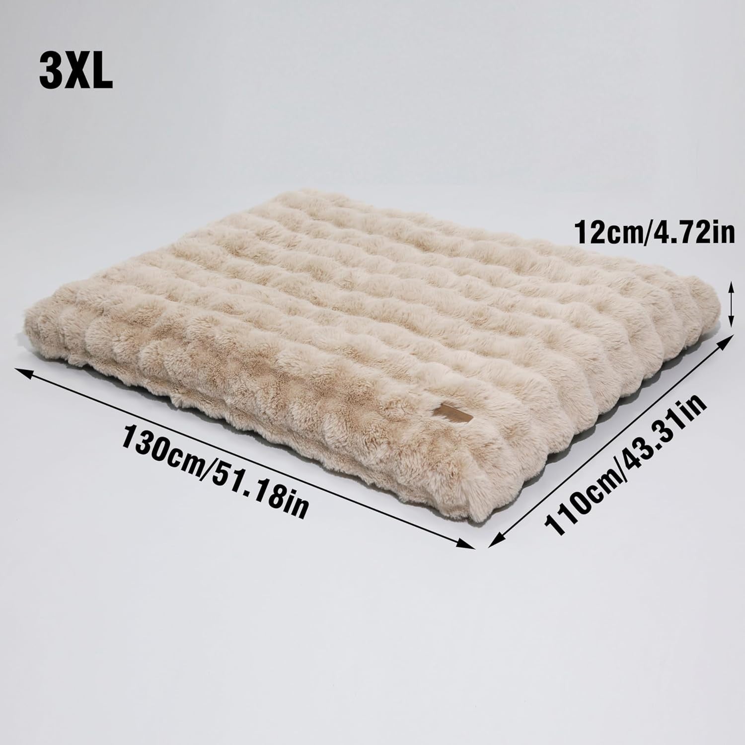 XXXL Calming Dog Crate Mattress 130x110x12cm Washable