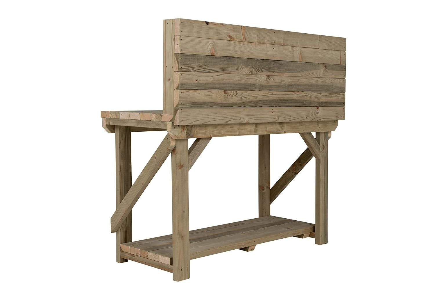 4ft Heavy Duty Workbench with Back Panel – Pressure Treated Indoor/Outdoor Table