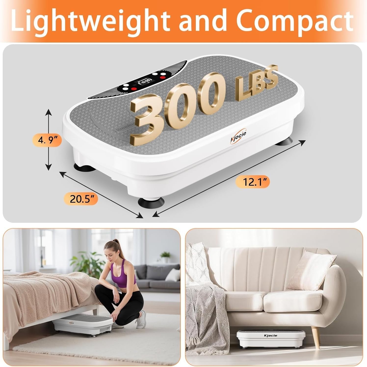 White Vibration Plate Exercise Machine for Weight Loss & Lymphatic Drainage