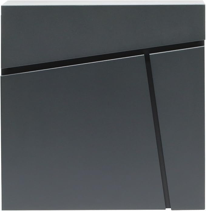 Wall Mounted Mailbox Secure Powder Coated Steel Letterbox with Newspaper Slot