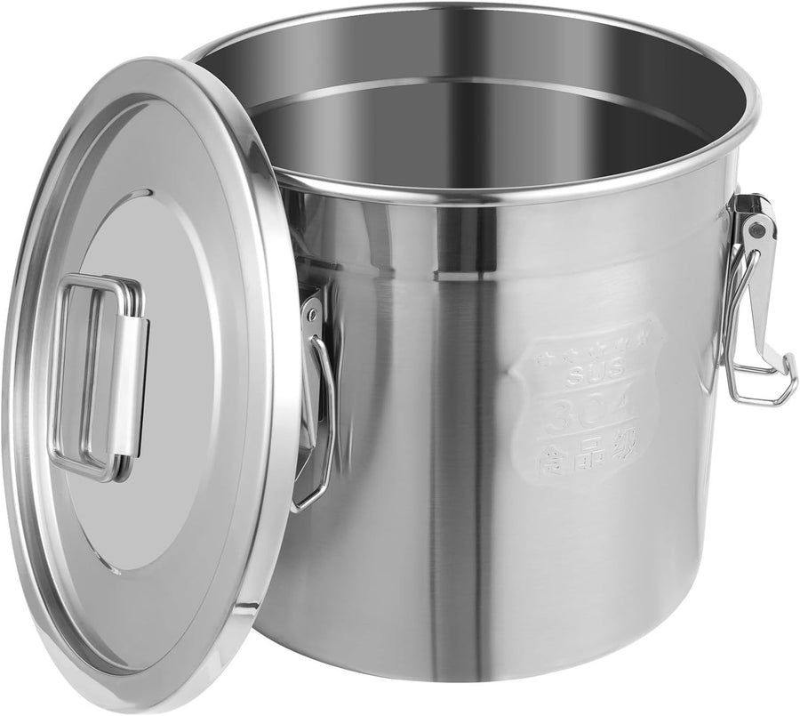 12L Stainless Steel Airtight Canister Rice Grain Storage w Handles