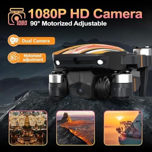 TTROARDS Foldable Mini Drone with 1080P HD Camera & Brushless Motors