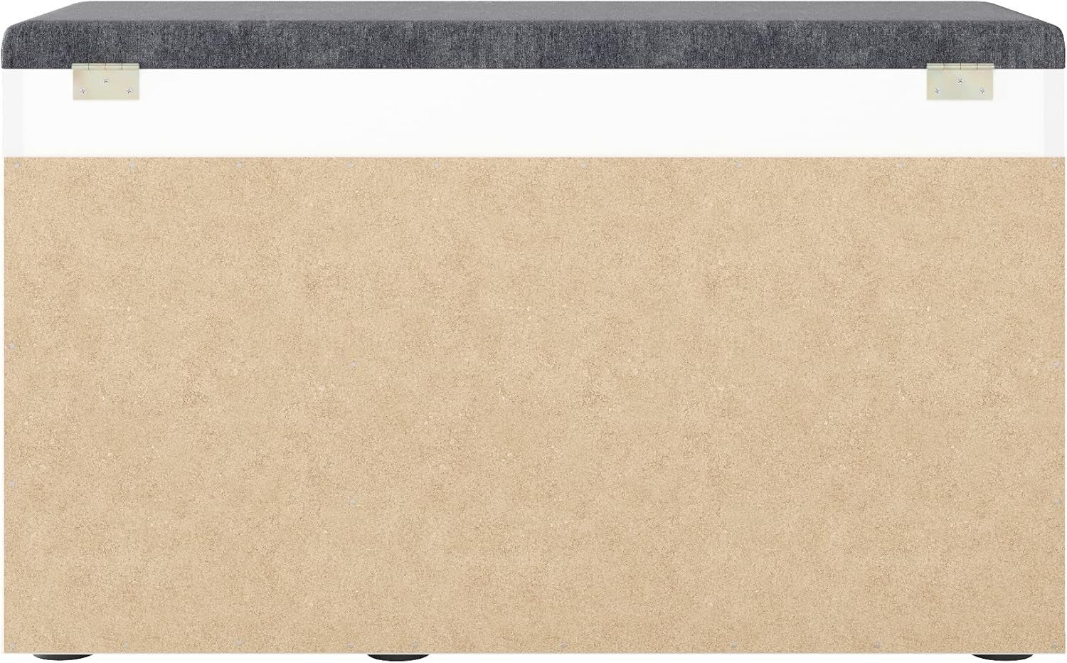 White Grey Shoe Storage Bench with Cushion – Hallway Entryway Seat 80cm