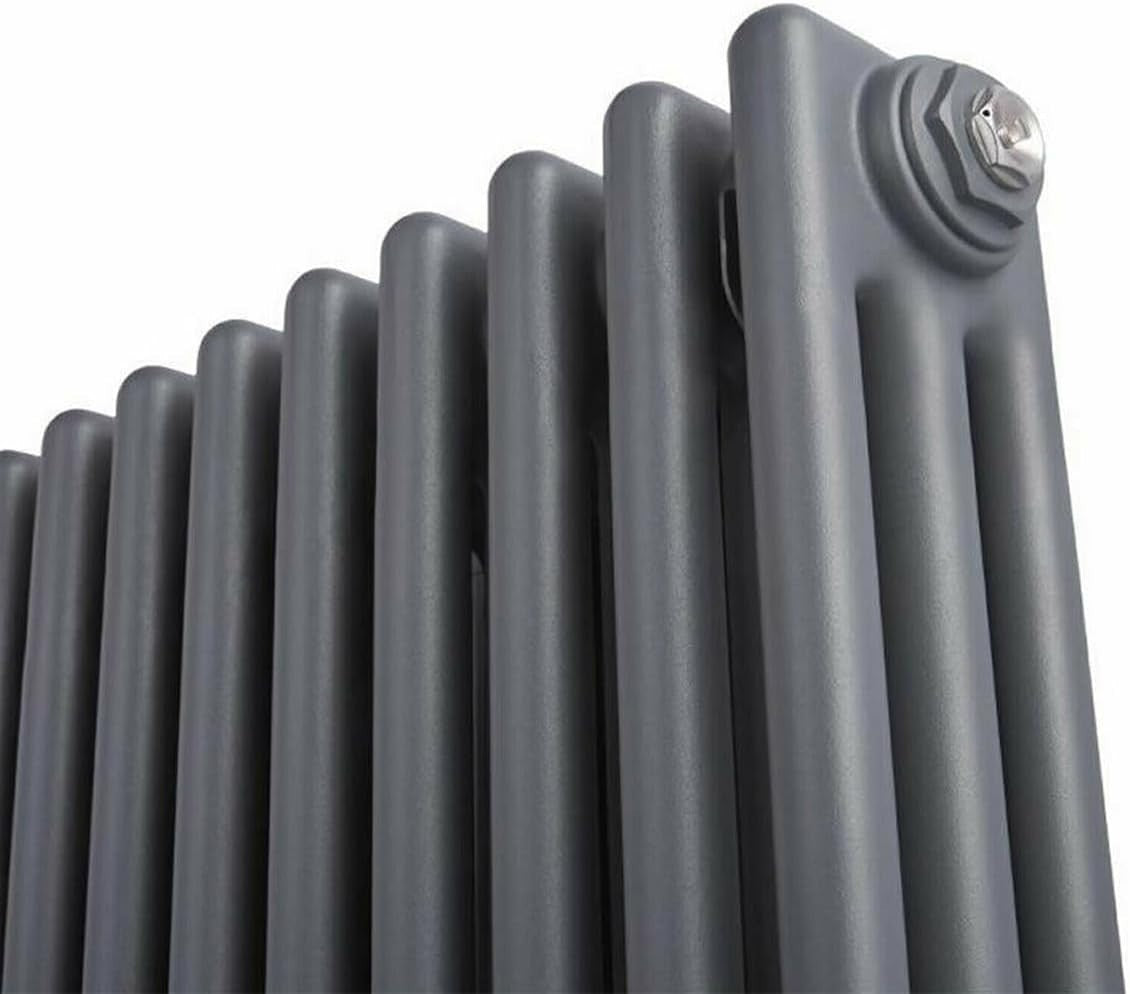 300x1190mm Anthracite 3 Column Cast Iron Style Radiator Central Heating