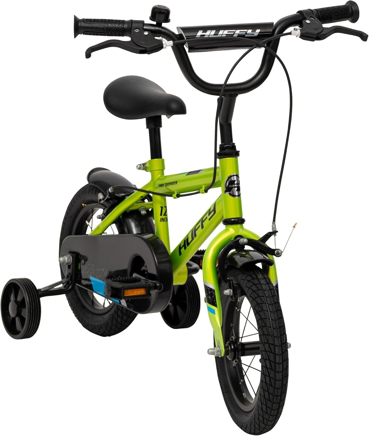 12 Inch Kids Bike with Stabilisers Hand Brakes Green Bicycle Age 3-5
