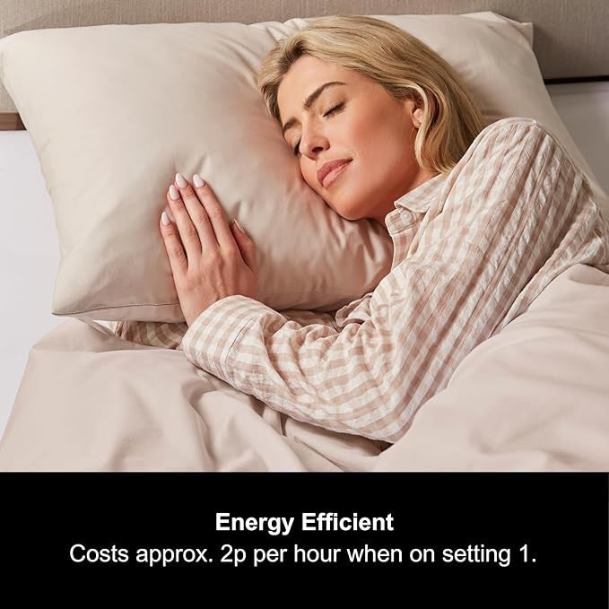 Electric Heated Under Blanket Single Teddy Fleece 9 Heat Timer Washable
