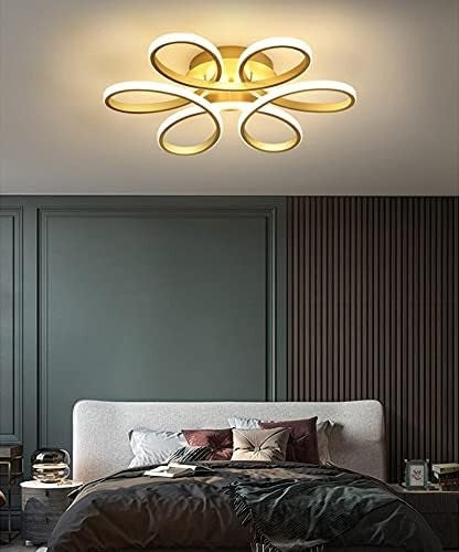 Warmiehomy 65W Modern LED Ceiling Light, Dimmable Lamp with Remote – Gold