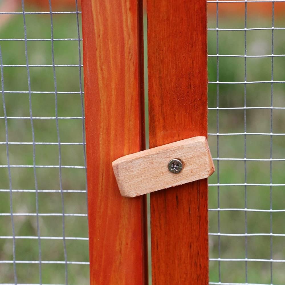 Large Outdoor Rabbit Run Wooden Enclosure Secure Mesh Small Animal Pen