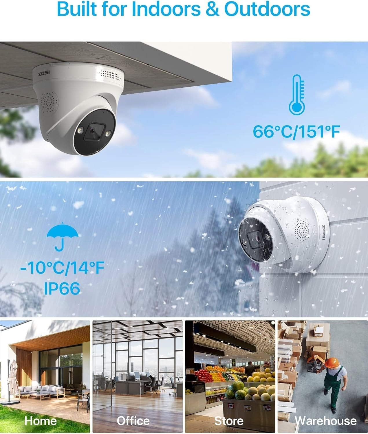 4K PoE CCTV Security System 8 Camera 16CH NVR 2TB HDD AI Detection