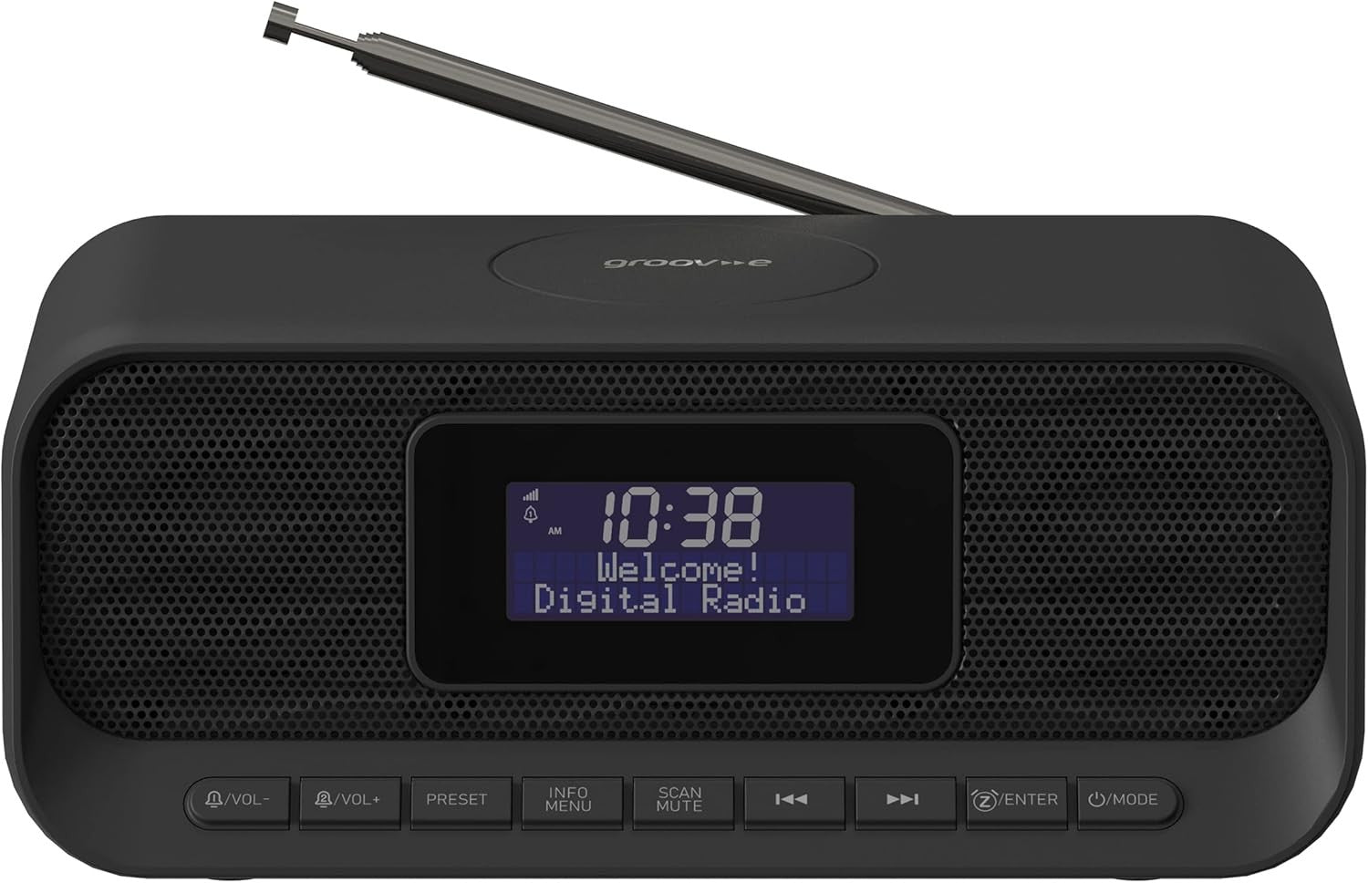 DAB DAB+ FM Clock Radio LED Display USB Charging Dual Alarm Presets