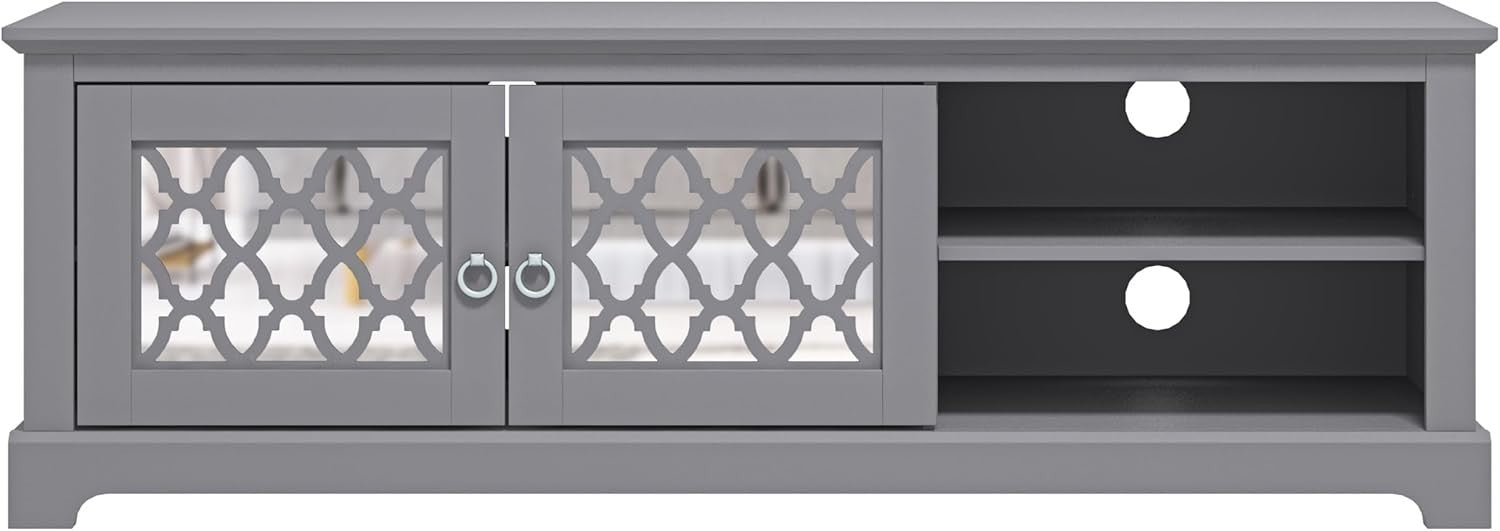 150cm TV Stand Cabinet Unit for 65” TV | Grey Wood Media Console Shelf