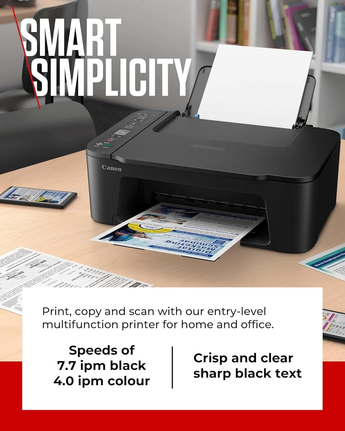 Wireless Colour Inkjet Printer A4 Copy Scan Borderless Photos