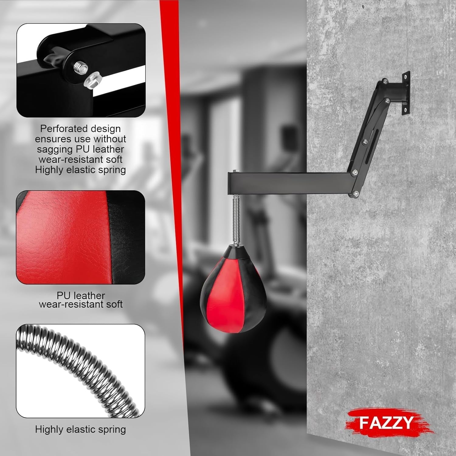 Boxing Speed Bag Set Wall Mount Adjustable Reflex Punch Ball