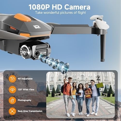 Mini Foldable Drone with 1080P HD Camera, WiFi FPV, Brushless Motor, Tap Fly