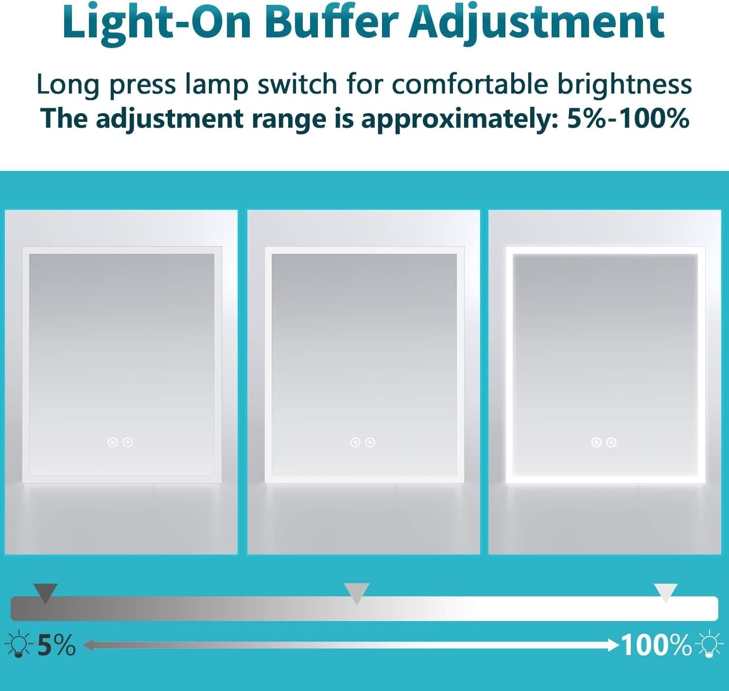 LED Bathroom Mirror Cabinet 500x700mm Anti-Fog with Shaver Socket