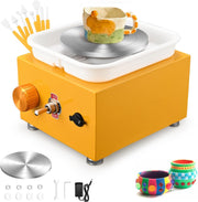 Mini Electric Pottery Wheel 2000RPM Adjustable Speed Kids DIY Ceramic Tool